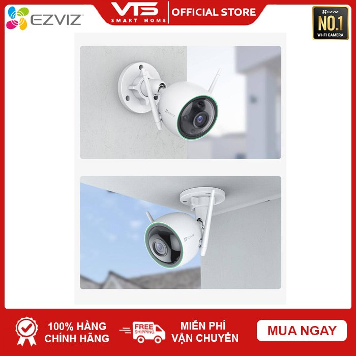 Camera WIFI EZVIZ C3N 2.0MP, CS-C3N-A0-3H2WFRL 1080P ngoài trời - Tích hợp Micro Thu Âm -  Full color 6