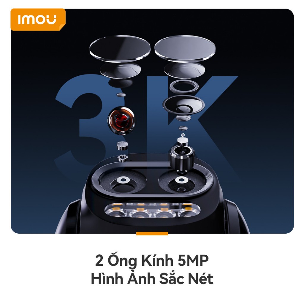 Camera Wifi IMOU CRUISER Z S7DP 3K 5MP, Zoom 12X, Ống Kính Kép, Xoay 360 Độ, Đàm Thoại 2 Chiều, Có Màu Ban Đêm 8