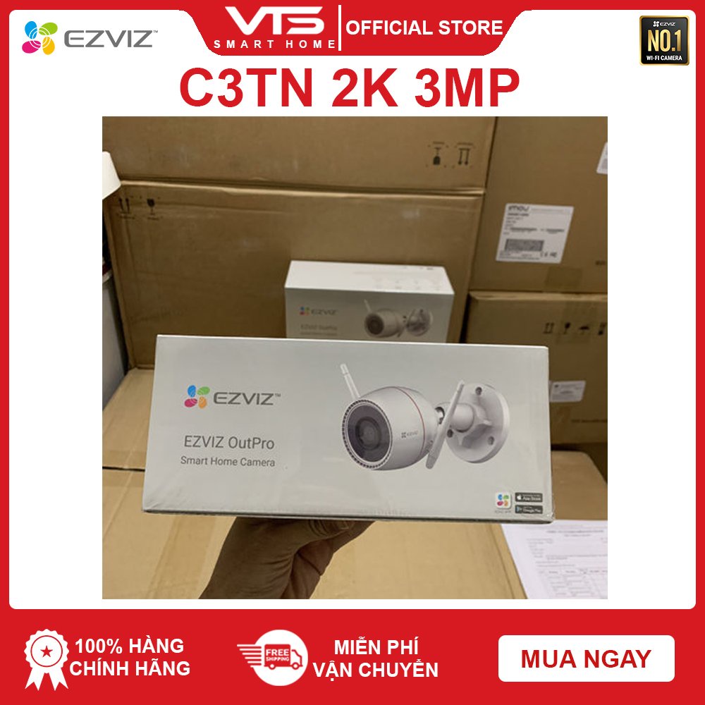 Camera Wifi EZVIZ C3TN 2K 3MP Full Color, Âm Thanh 2 Chiều, (Bảng Nâng Cấp C3N) - VTS Smart 7