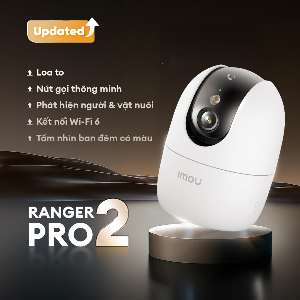 Camera Wifi IMOU Ranger 2 A32EP/A52P, Ranger 2 Pro, Ranger Mini K2MP 3MP/5MP, Xoay 360 độ, Đàm Thoại 5