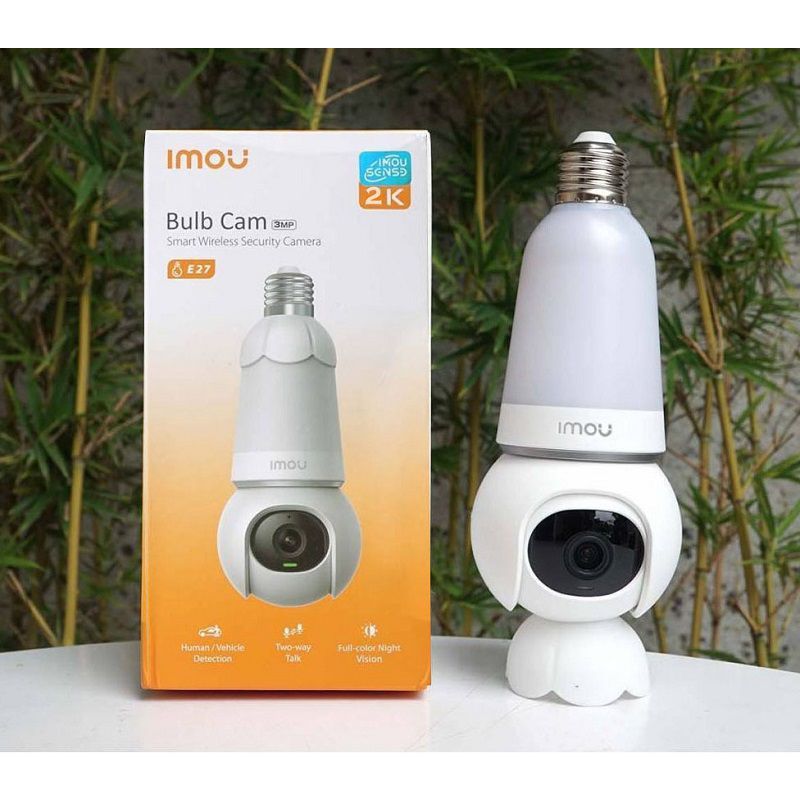 Camera WIFI bóng đèn IMOU Bulb Cam 3MP, 5MP, Xoay 360, Đàm thoại 2 chiều, Cảnh báo còi hú, Ban đêm có màu 3MP, 5MP - VTS 3